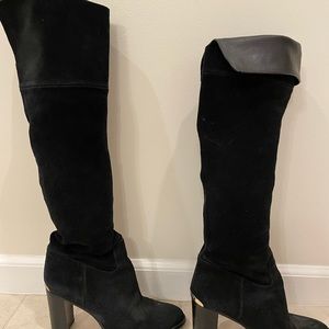 Knee high fold over boots